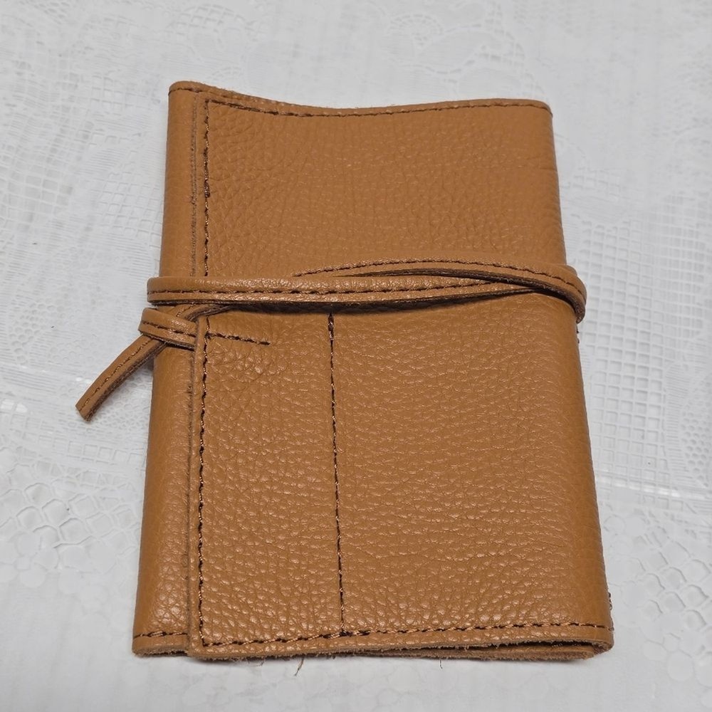 Mark & Graham Electronics Charger Roll Organizer In Camel Genuine Leather