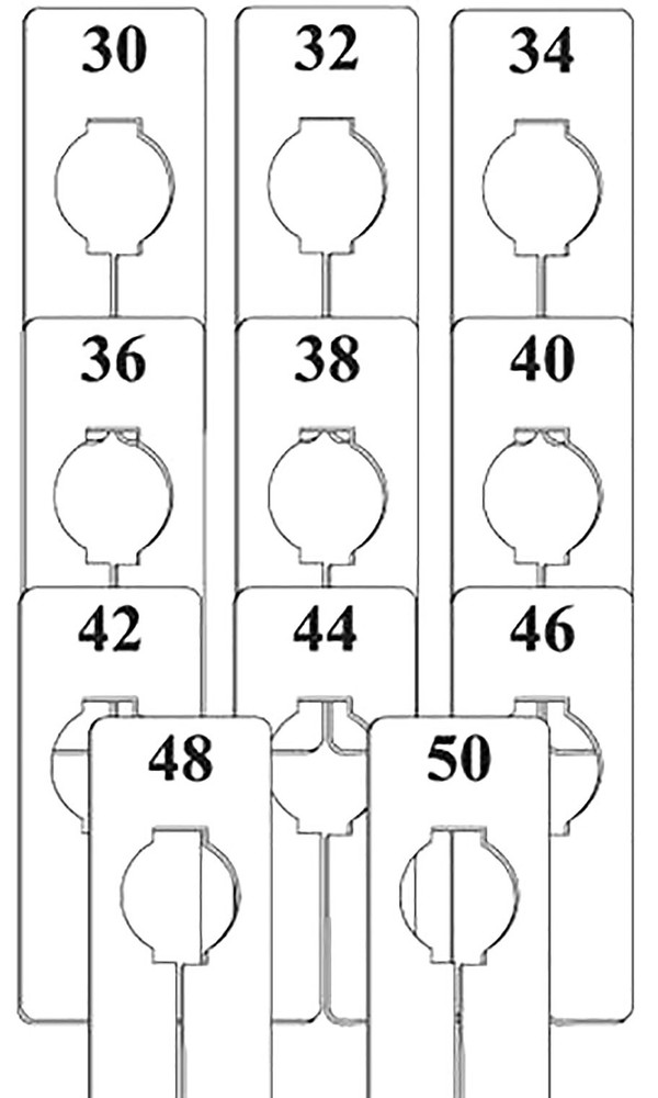 SSWBasics Rectangular Size Dividers Men's Variety Pack 5” L x 2” W