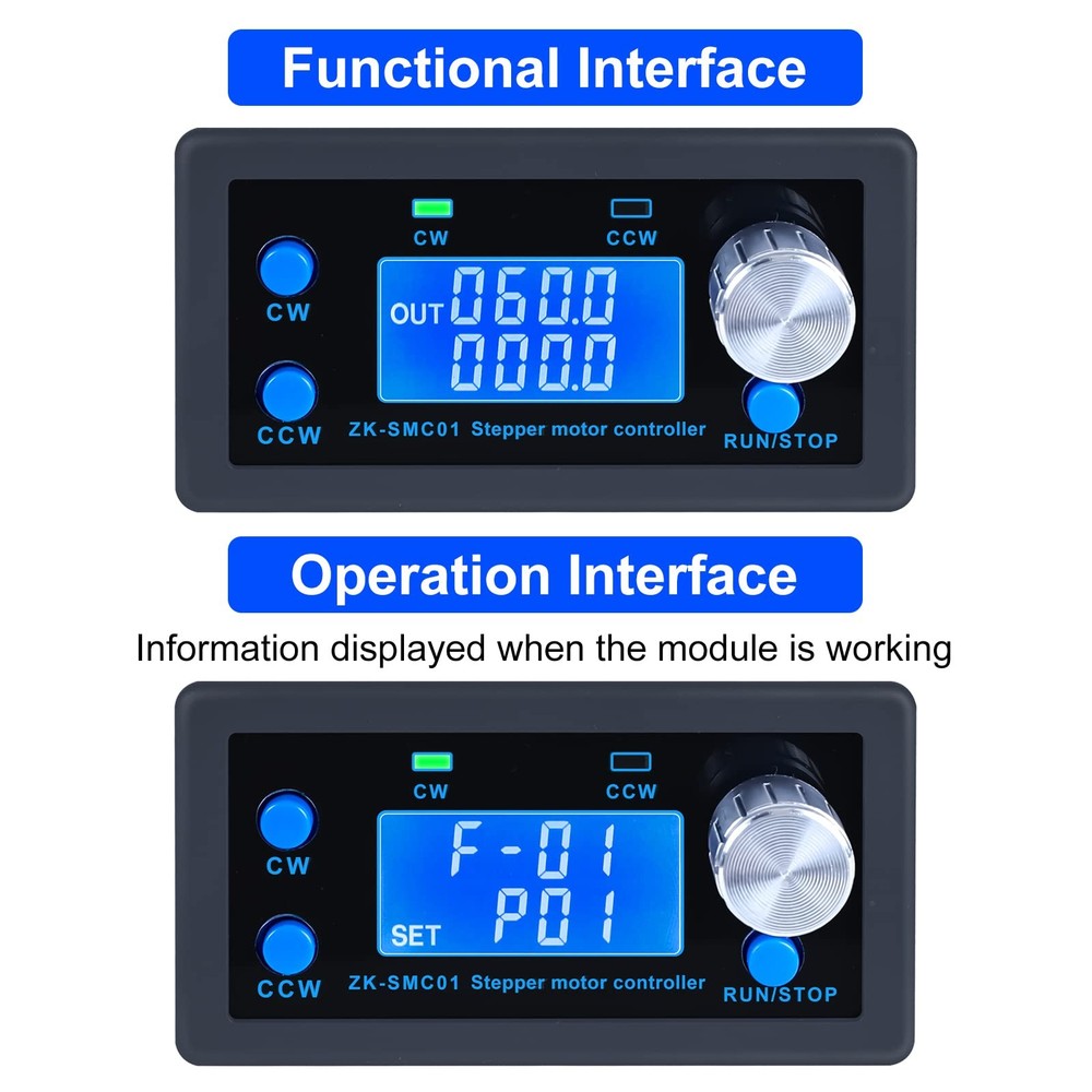 CNC Stepper Motor Controller DC 5-30V 1/128 Microstep Adjustable Speed LCD Disp