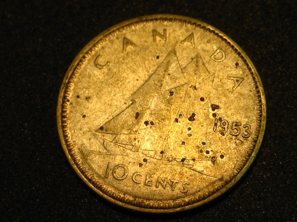 1953 SF Canadian Dime