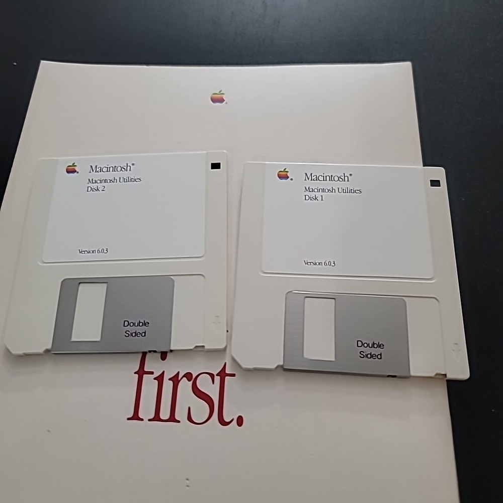 Macintosh SE Apple Tour Disk Set System Printing Tools Utilities 1 2 - ALL MINT