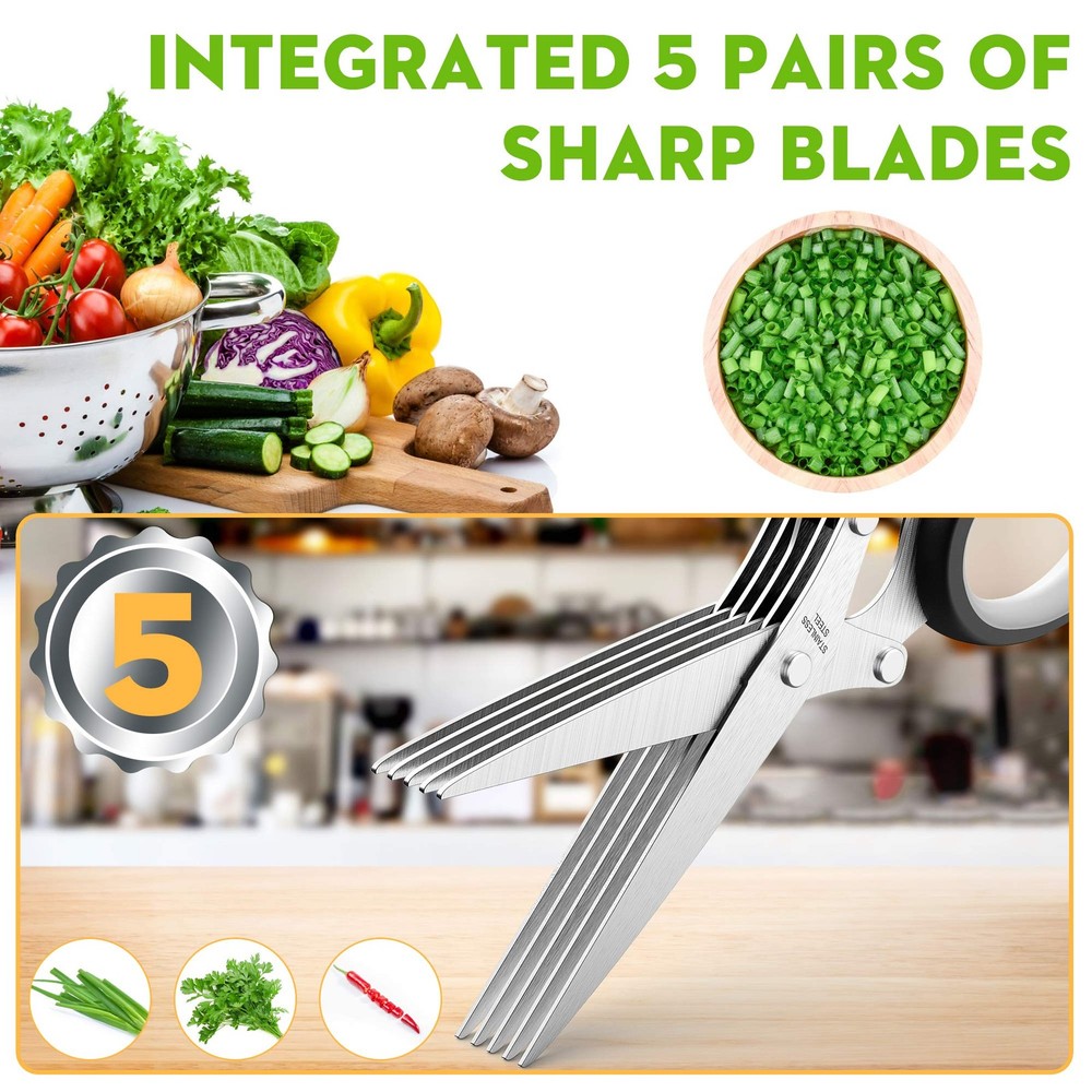 Fun Unique Kitchen Gadgets: Herb Scissors Set - Updated 2025 Cool Kitchen Too...