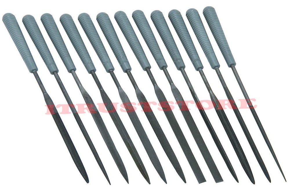 12 Small Mini Needle File Set