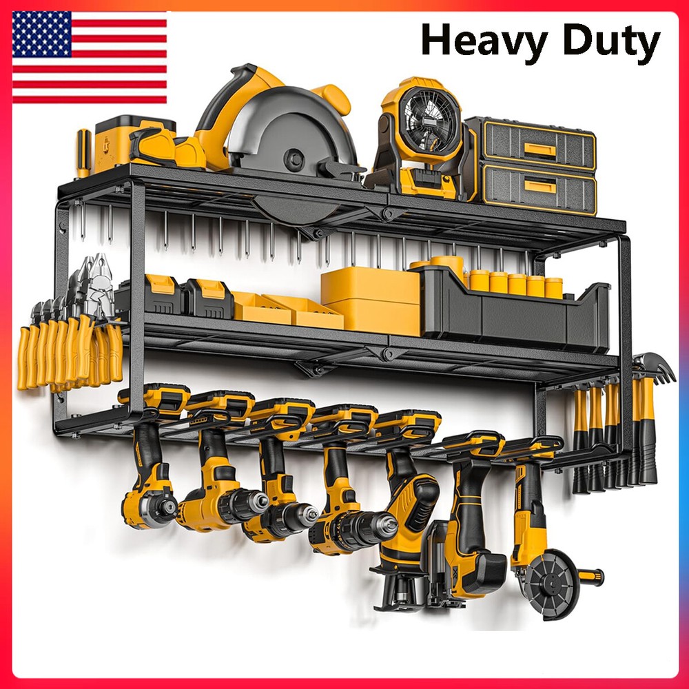 Power Tool Storage Organizer Rack Cordless Drill Tools Rack Holder for Workshop