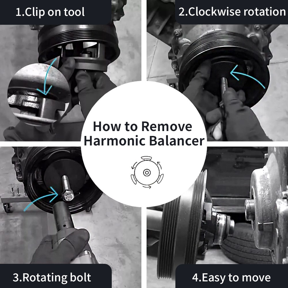 25264 Harmonic Balancer Puller Tool Kit For GM Engine Models 5.3 5.7 6.0 6.2L