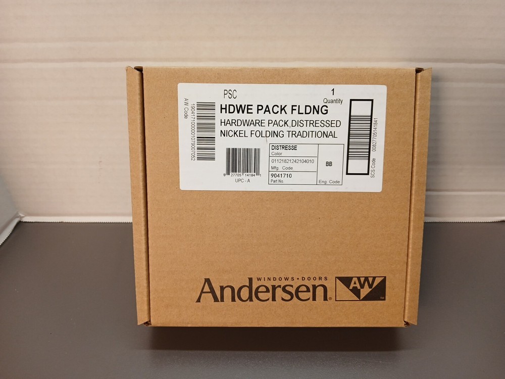 Andersen Hardware Package, Distressed Nickel Folding Traditional PART #: 9041709