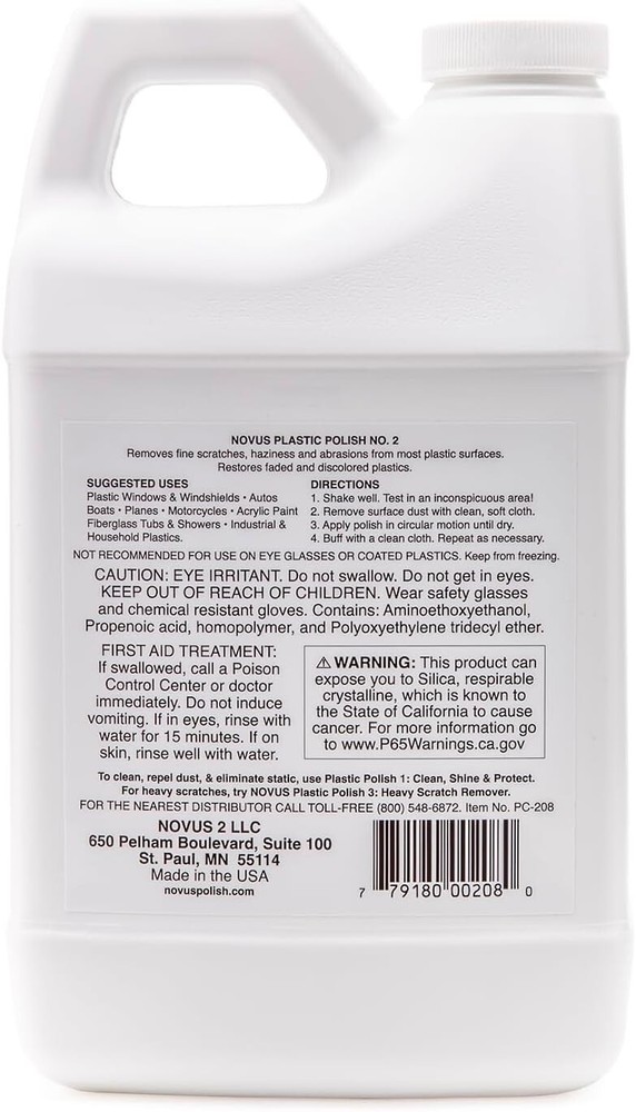 Novus #2 Polish Fine Scratch Remover Cleaner, 64oz. Jug