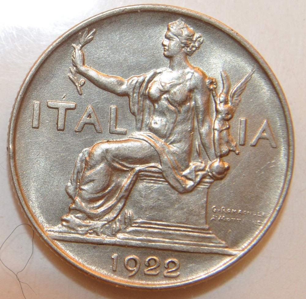 1922 Italy 1 lira