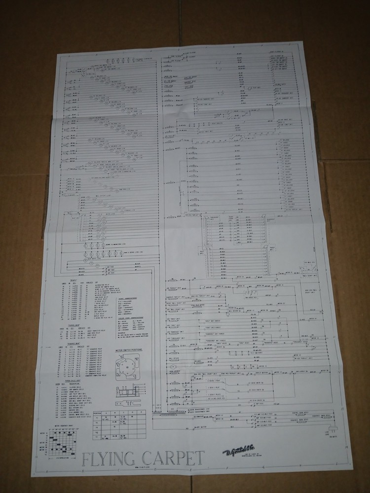 Gottlieb FLYING CARPET Pinball Schematic