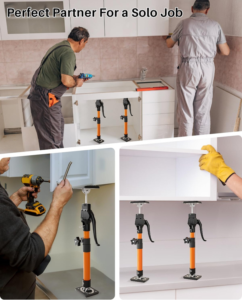 Cabinet Jack Support Pole, 15.8" - 23.6 Inches Third Hand Tools Adjustable Suppo