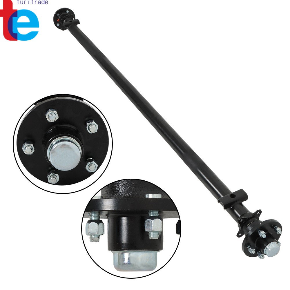 3.5K Trailer Axle 5 lug 89" HF 74" Spring Center 5 on 4.5" With U-Bolt Kit