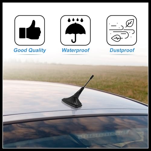 Black Universal Self Adhesive Base Decorative Antenna Dummy Aerial Waterproof