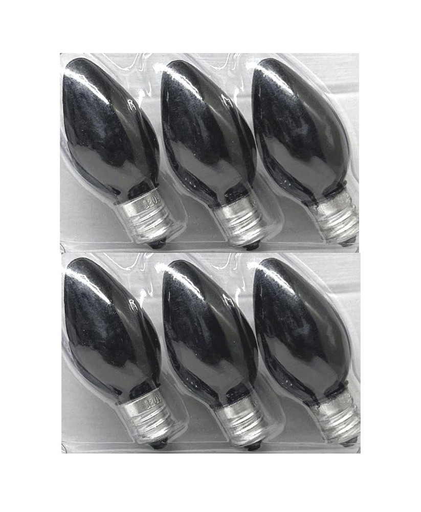 Black Color Party Mini Night Light Bulb 6PC