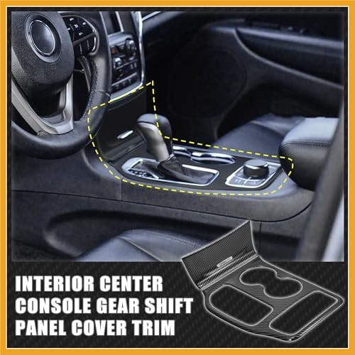 Carbon Fiber Pattern Car Interior Center Console Gear Shift Frame Panel Cover