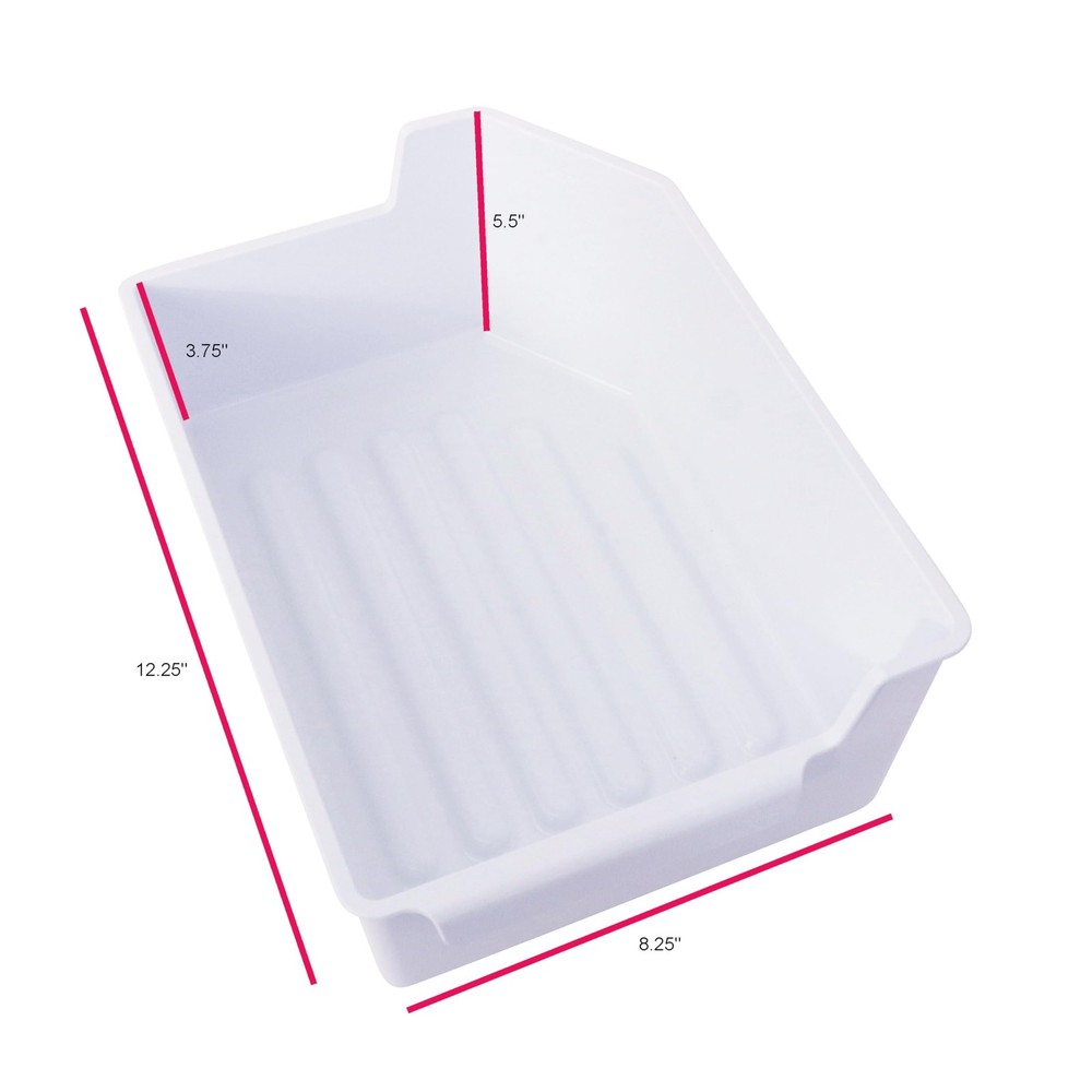 Kitchen Basics 101 240385201 Ice Cube Bucket Container Refrigerator, White