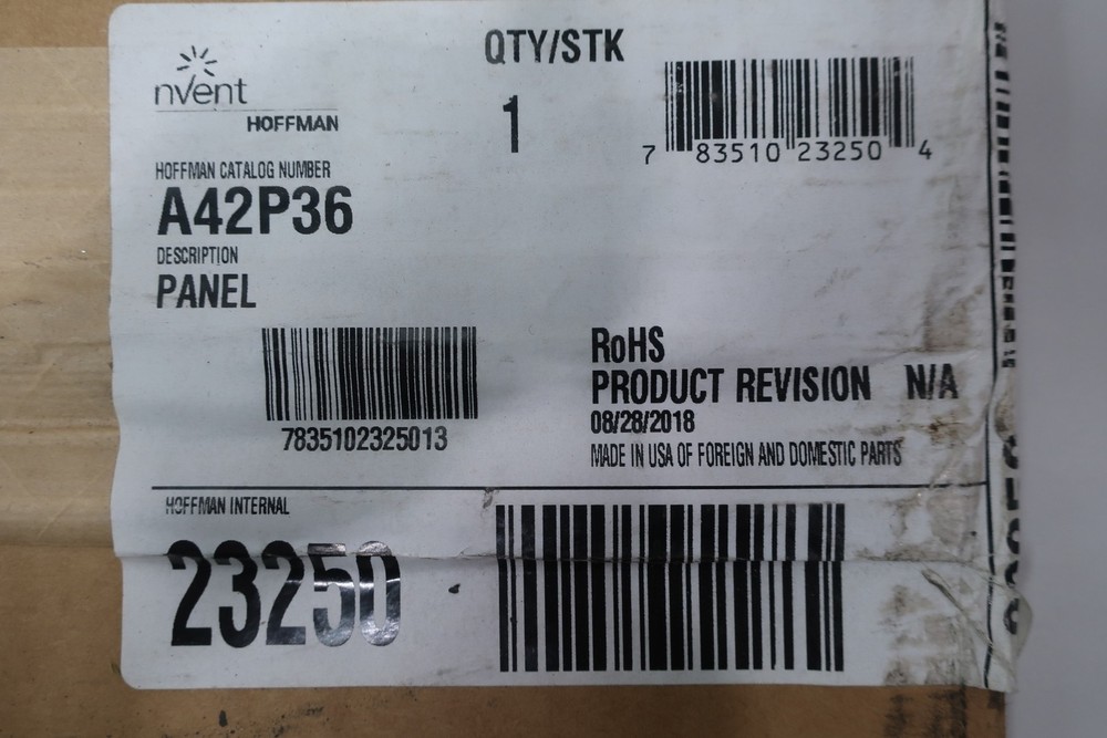 Nvent A42P36 Panel For Enclosure