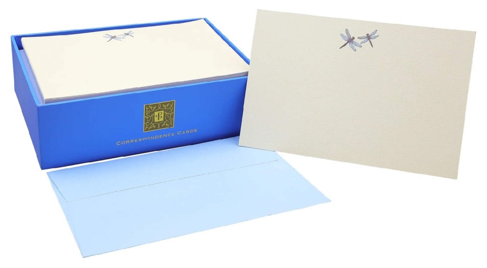 Correspondence Cards - Blue Dragonflies