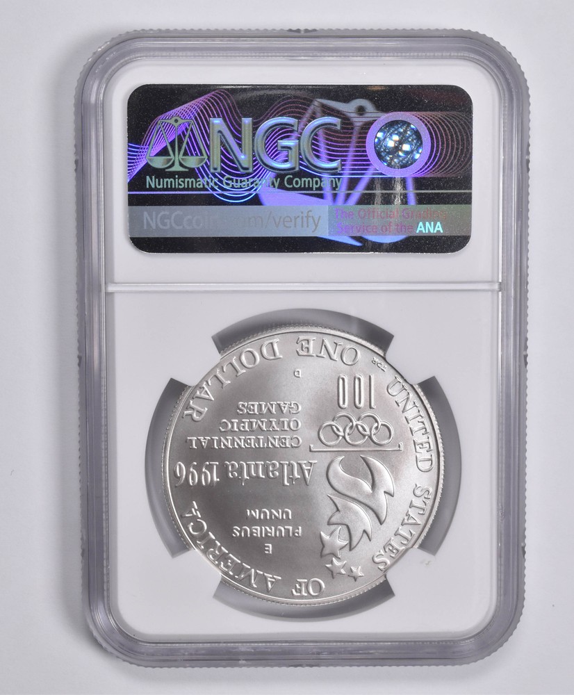 MS70 1996-D Olympics Rowing Commemorative Dollar NGC
