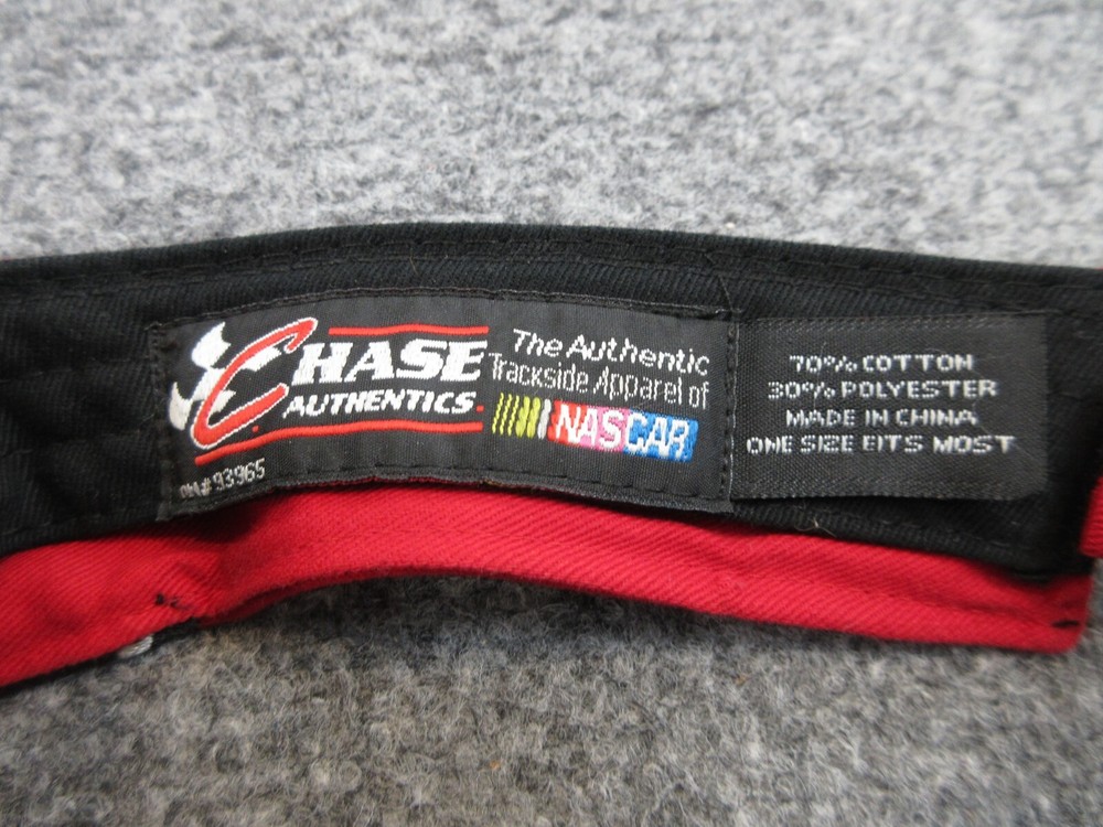 Jeff Gordon Hat Cap Strap Back Visor Black Red Nascar Outdoors Racing