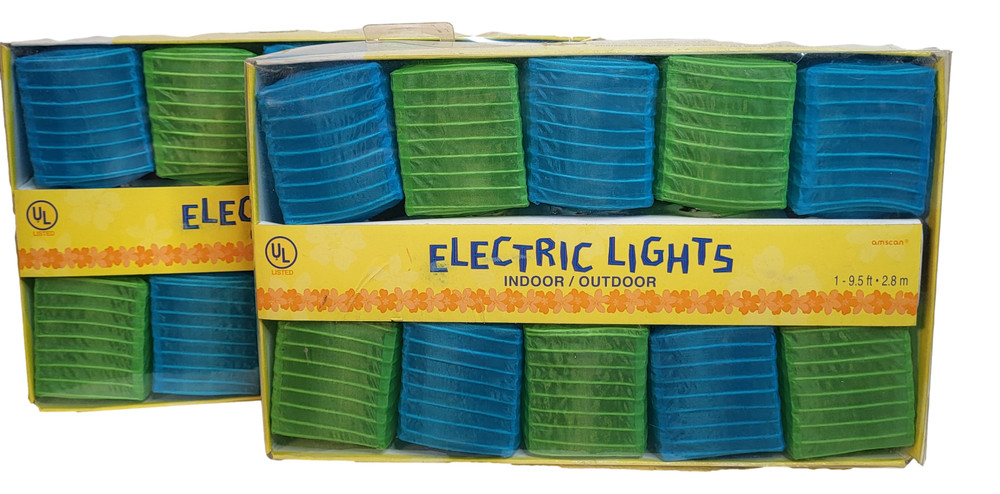 2-Packs 10 Light Patio String Lights Set Multi Color 20 Lights