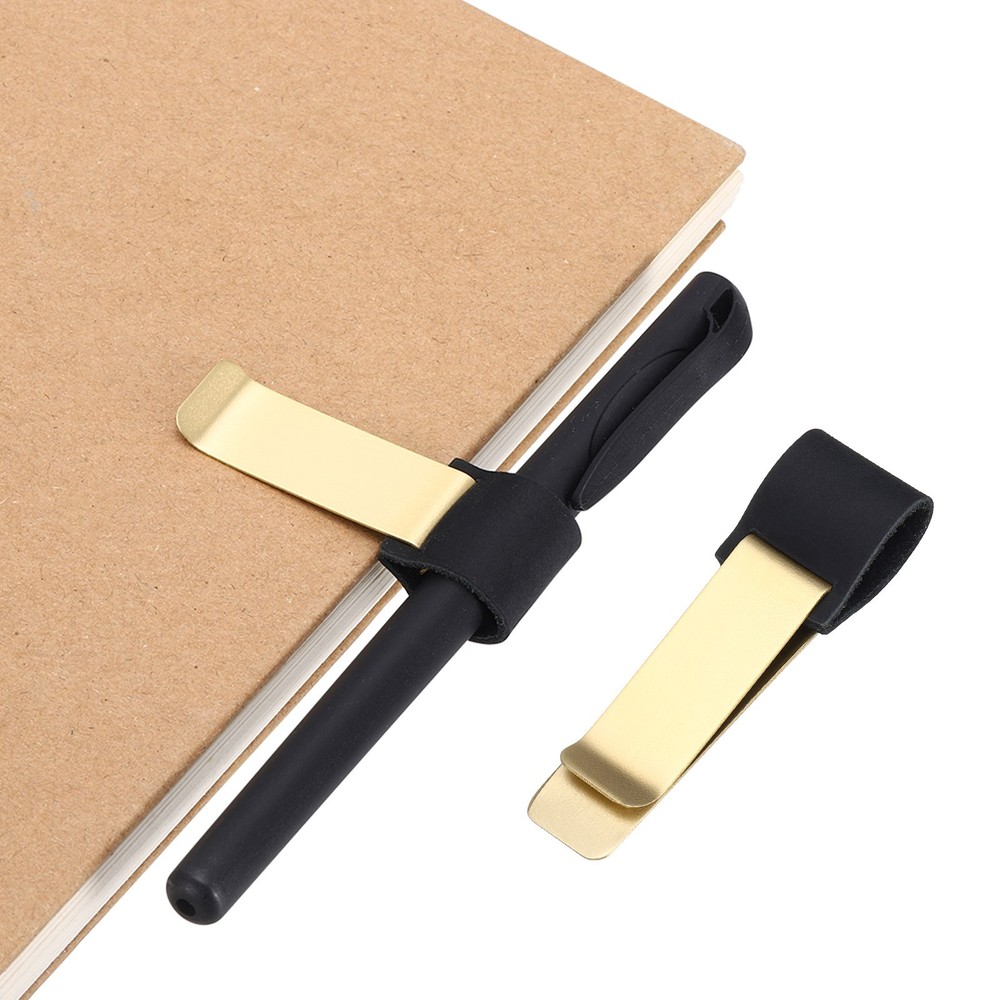 Pen Loop for Notebook, Brass Retro, Black/Brass