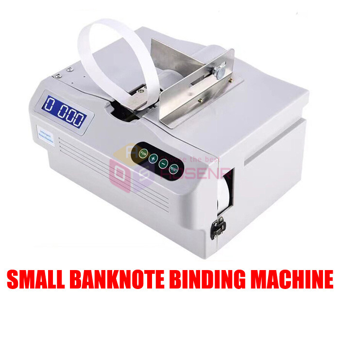 Auto Banknote Binding Machine Documents Strapping Money Cash Bundling Machine