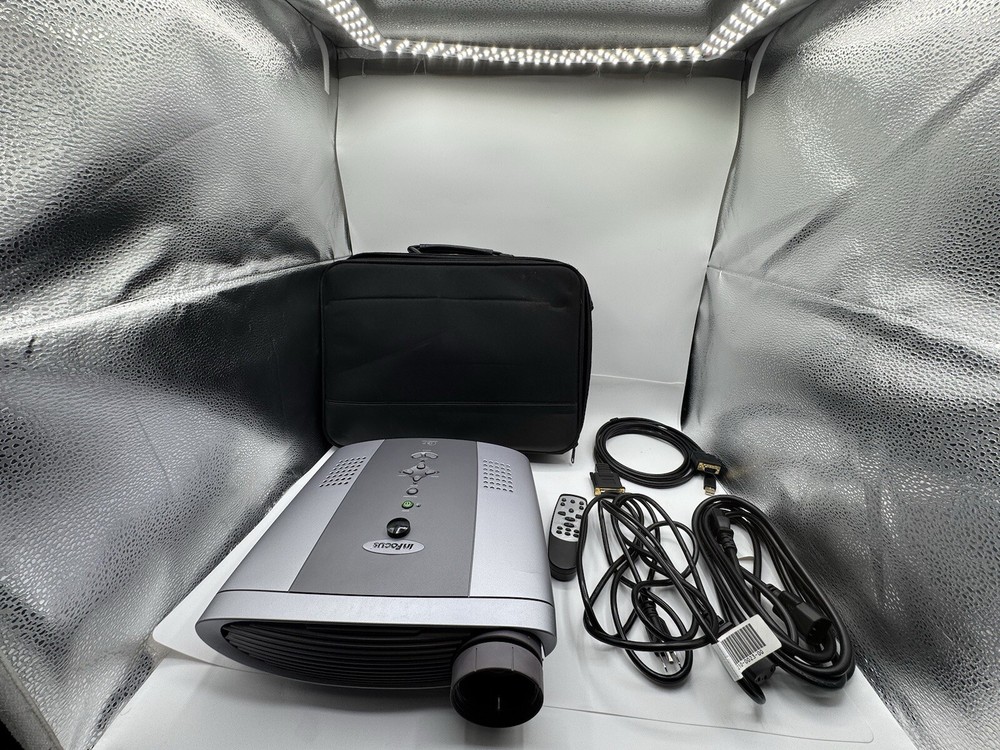 InFocus LP530 DLP Projector With Original Carrying Powers On Untested