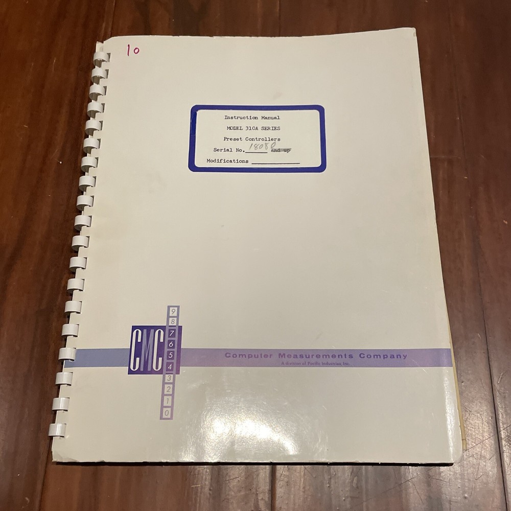 CMC Model 310A Series Preset Controllers Instruction Manual