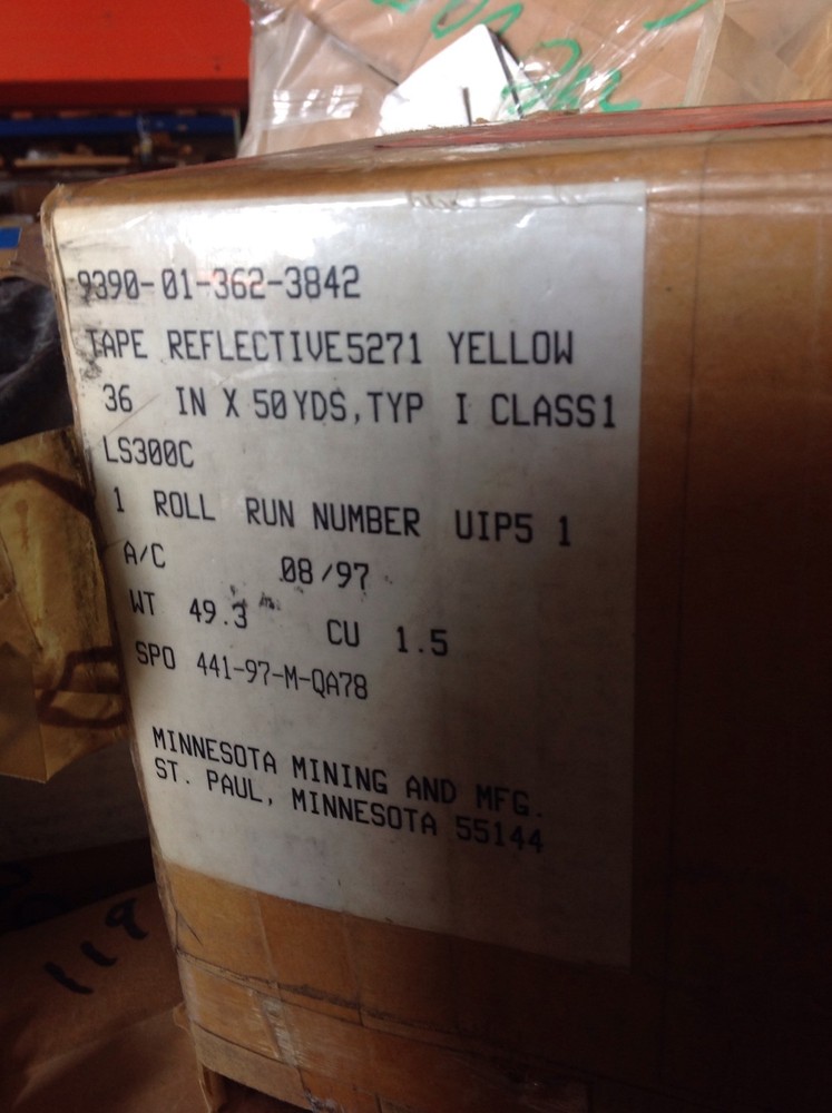 3M Reflective Yellow Tape 36" x 50 Yd