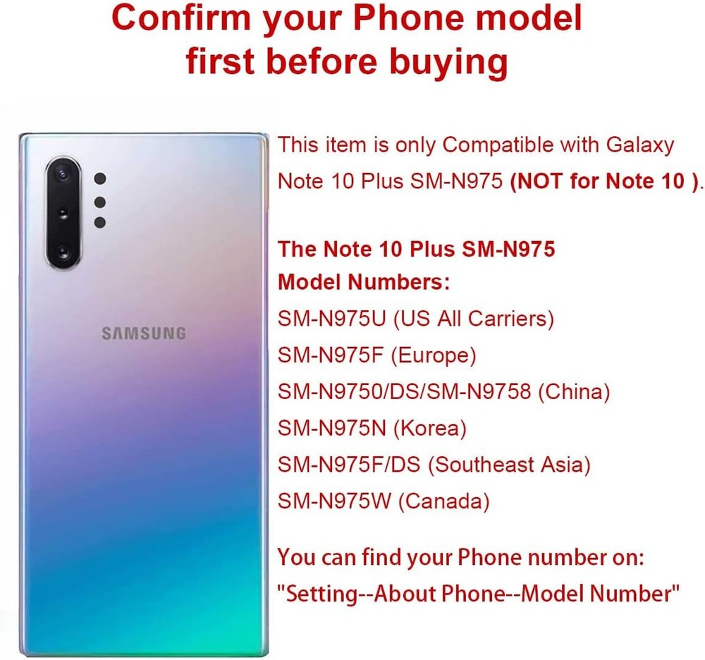 Rear Back Glass Replacement for Samsung Galaxy Note 10 Plus with Reparing
