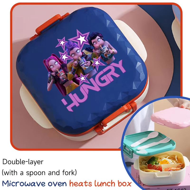 1 PC Random Kpop Devil Hunter Lunch Box Food Container For Kids
