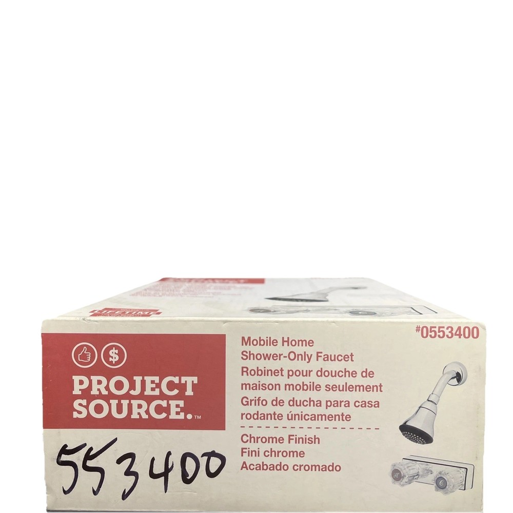 Project Source Chrome 2 handle Shower Faucet with Valve Mobile Home