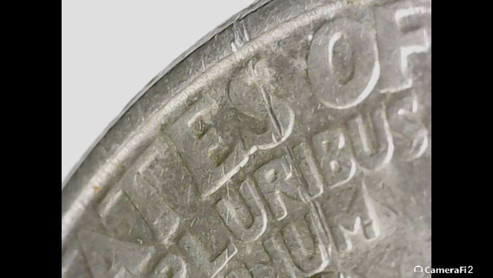 1995 P Washington Quarter Coin, cracks