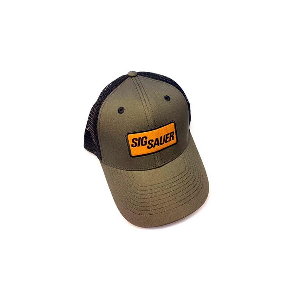SIG SAUER Men's Leather Patch Trucker Hat (SG-HAT-SIG-LP)