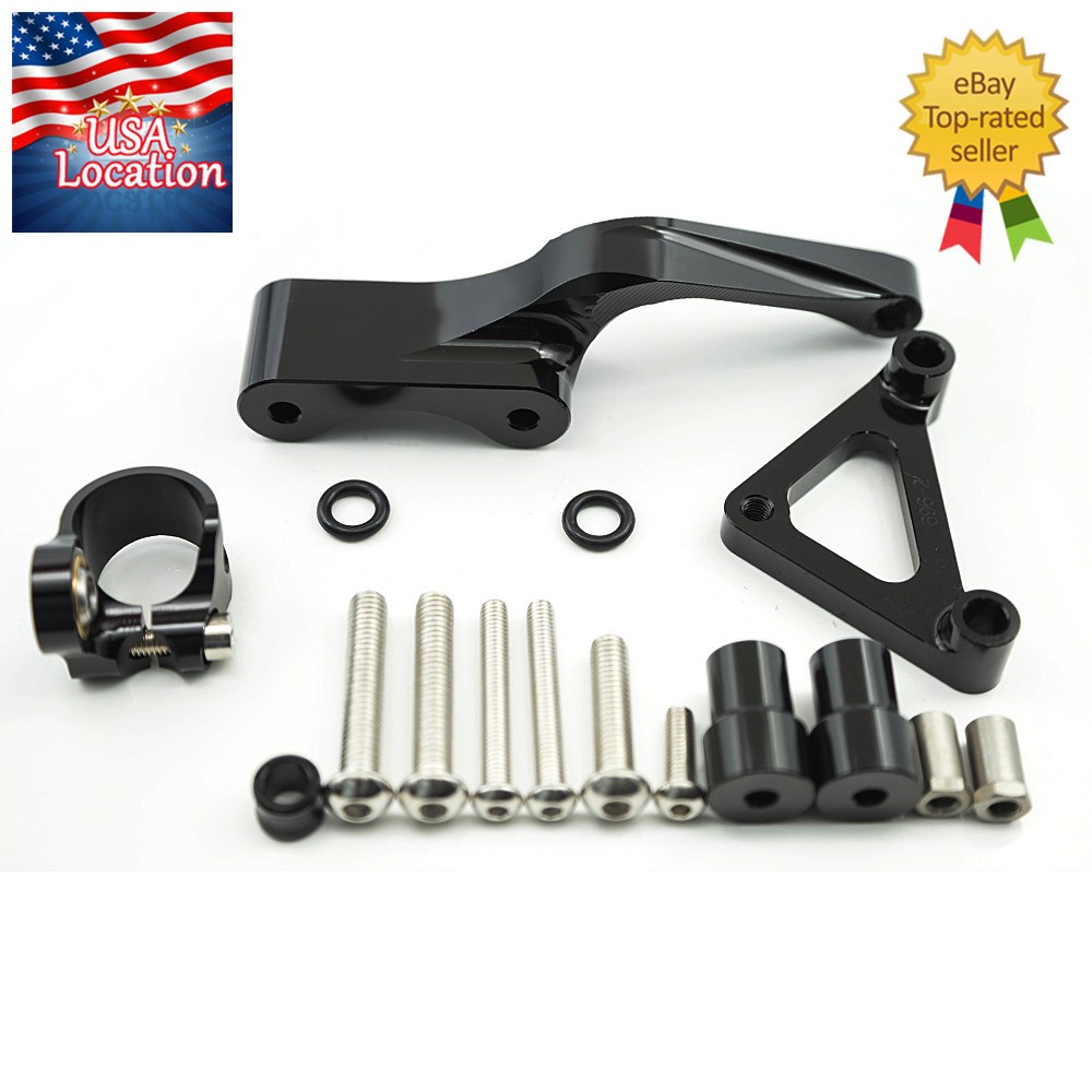 For Ducati Monster 696 Blue Steering Damper Stabilizer Bracket Mounting Kit Set