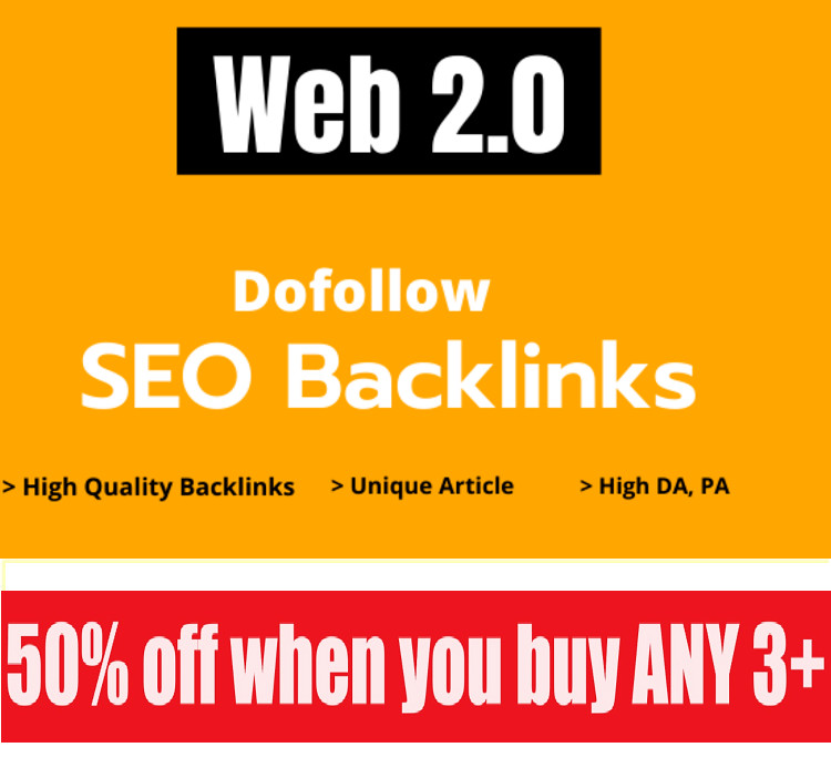 100 DA70 Plus Web2.0 HQ  SEO backlinks