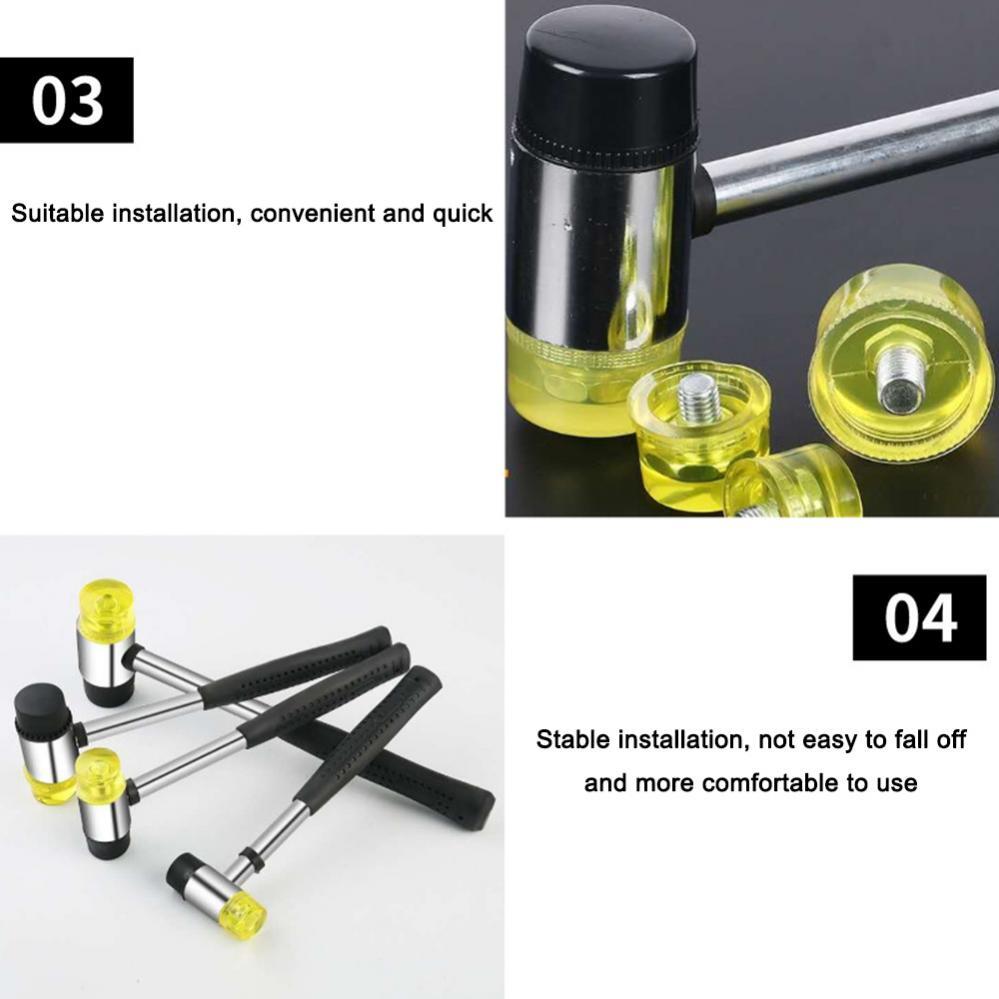26MM Double Face SMALL RUBBER NYLON HEAD SOFT FACE MALLET HAMMER HANDLE