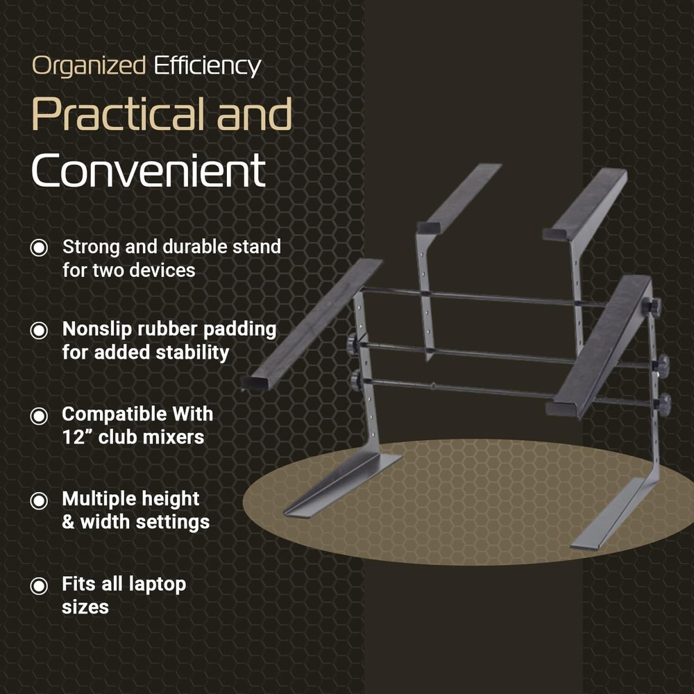 Headliner Covina Adjustable DJ Controller Stand - Portable & Durable Design