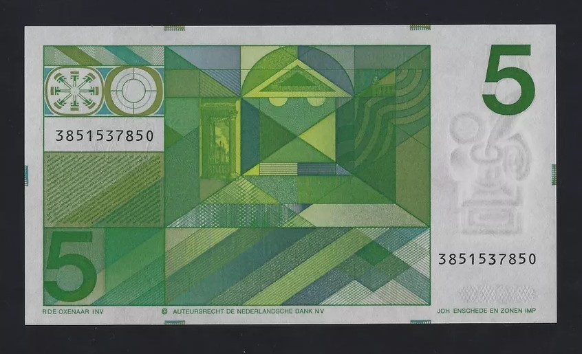 Netherlands 5 Gulden 1973 P-95 GEM UNC