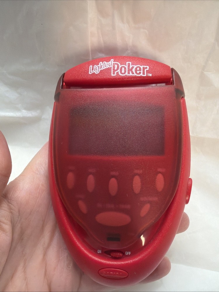 Radica Lighted Poker Electronic Handheld Game 2003 - Tested & Works