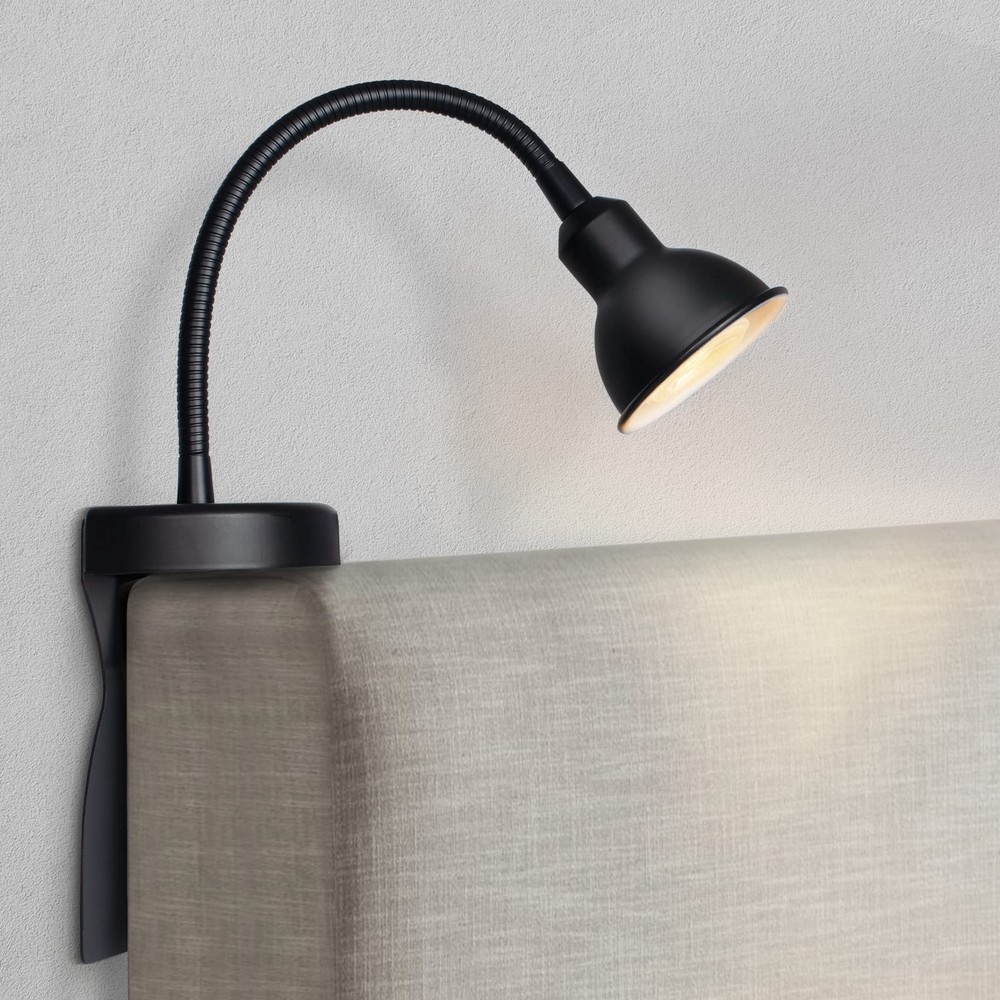 Patented Innovative Design Headboard Reading Light. No Drilling Golden Book L...