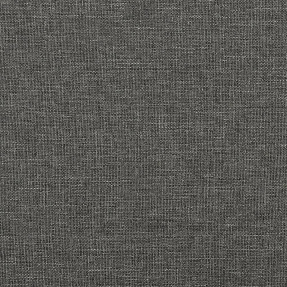Box Spring Bed Frame Dark Gray Twin XL Fabric (US Only)