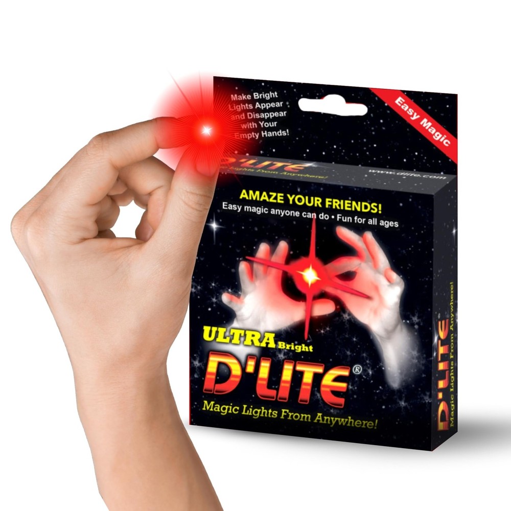 D'lite Magic Thumb Lightup Trick Set / 2 Original Regular, Regular Red