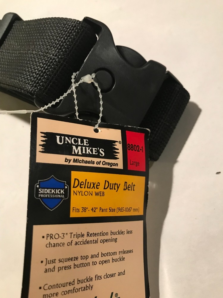 Uncle Mike's Size Large Deluxe Tactical Nylon Belt