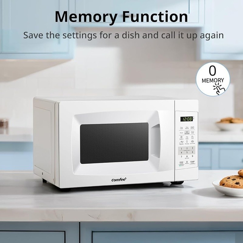 Two-Step Child Lock Microwave Oven 700W Mute Function Eco Mode Express Cooking