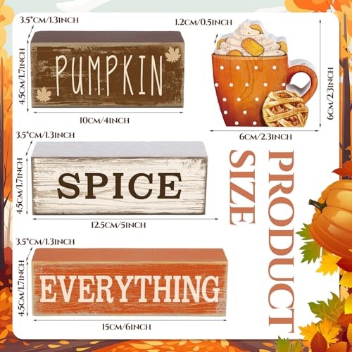 4 Pcs Thanksgiving Decorations for Home Fall Decor Thanksgiving Table Cup