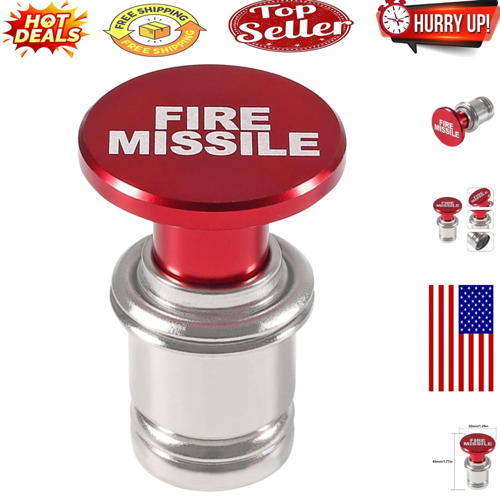 Universal Electric Car Cigarette Lighter in Red - Easy to Use Anodized Button