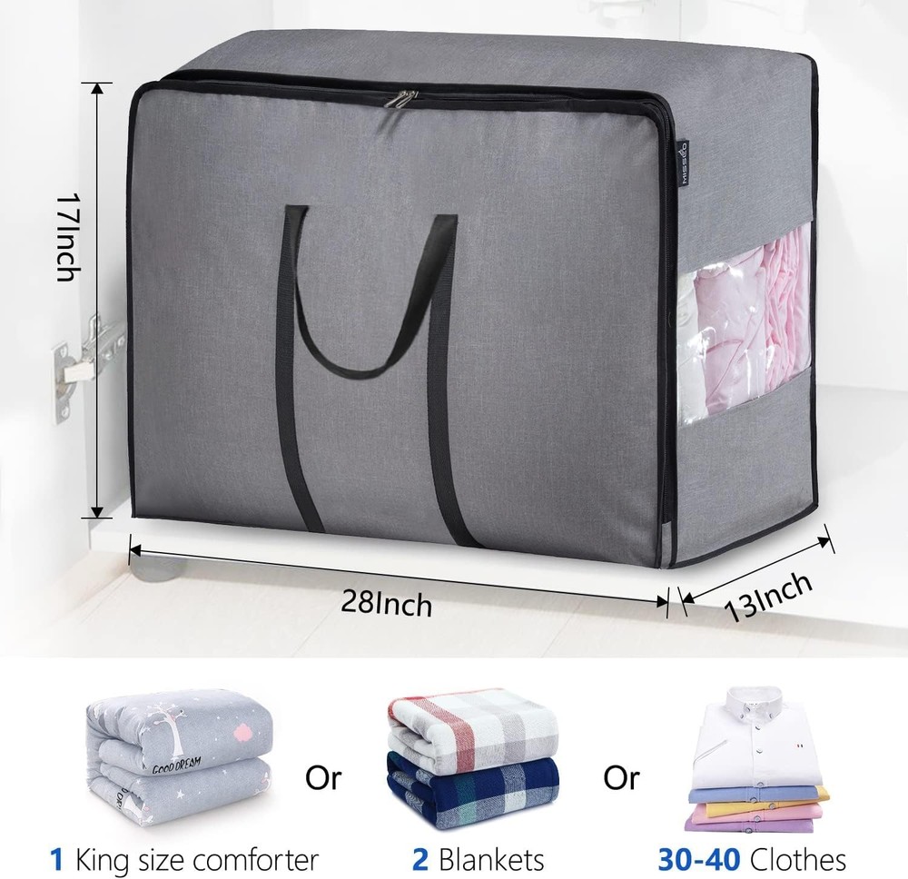 Thick Over Size Storage Bag, Folding Organizer Bag, Under Bed Storage, Colleg...