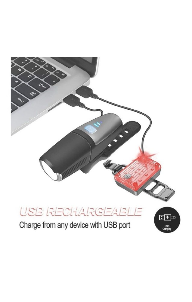 Biker light Set rechargeable. Brand New