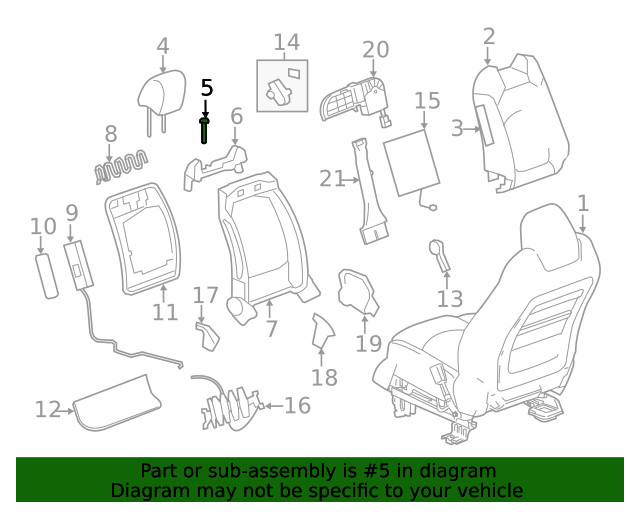 Genuine GM Headrest Guide 15901415